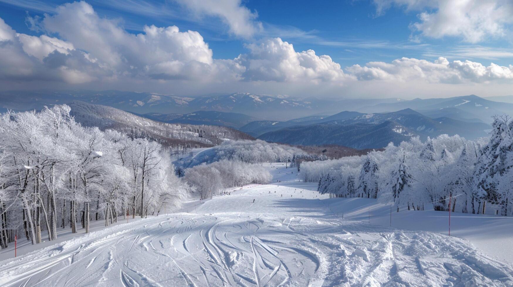 beautiful winter nature landscape amazing mountain photo