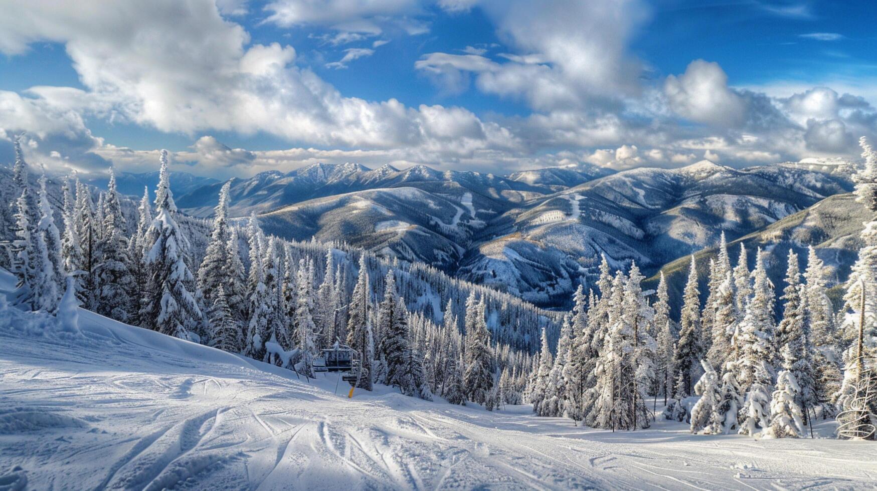 beautiful winter nature landscape amazing mountain photo