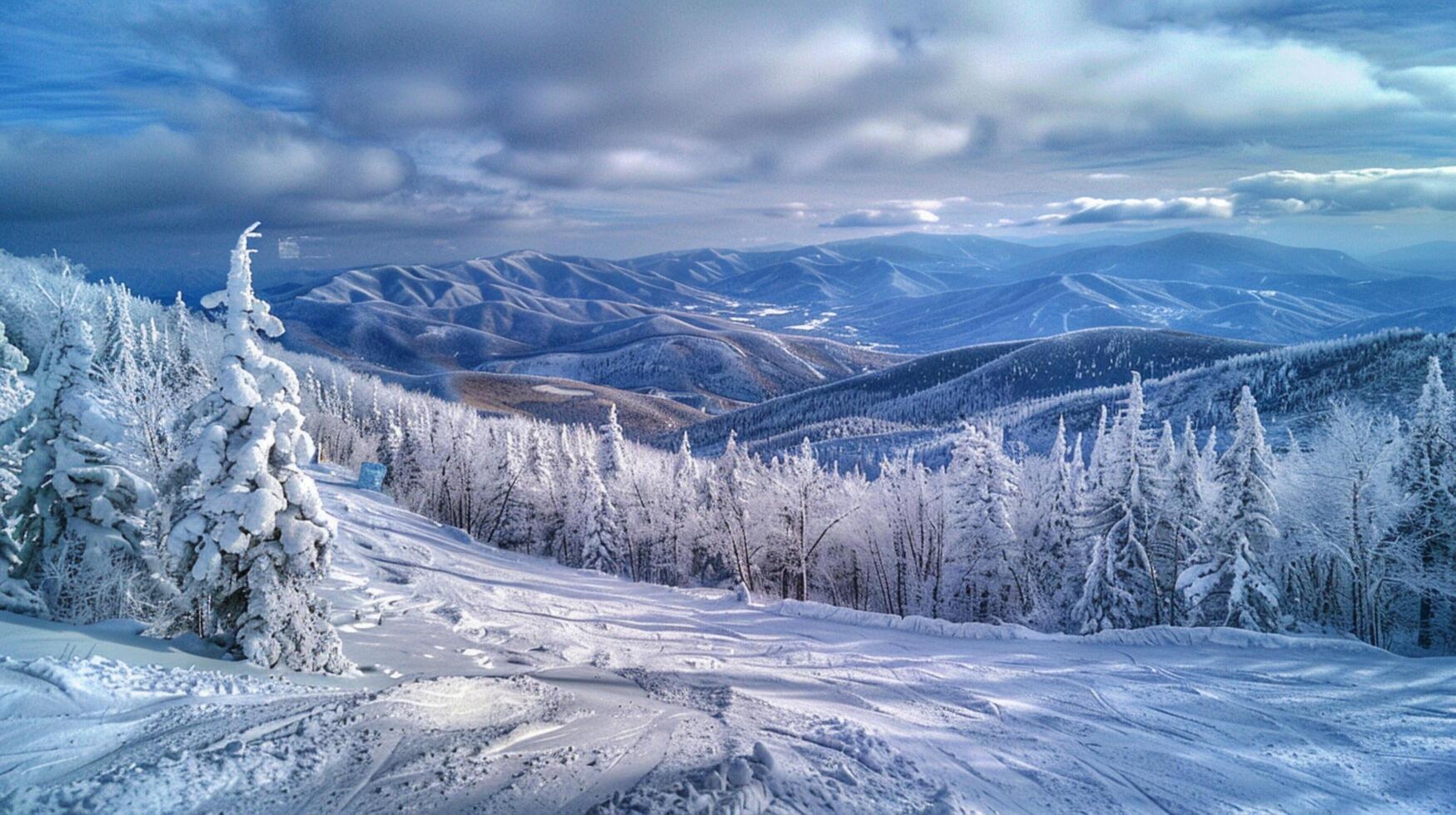 beautiful winter nature landscape amazing mountain photo