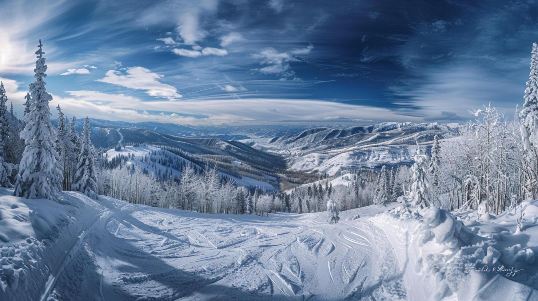 hermosa invierno naturaleza paisaje increíble montaña foto