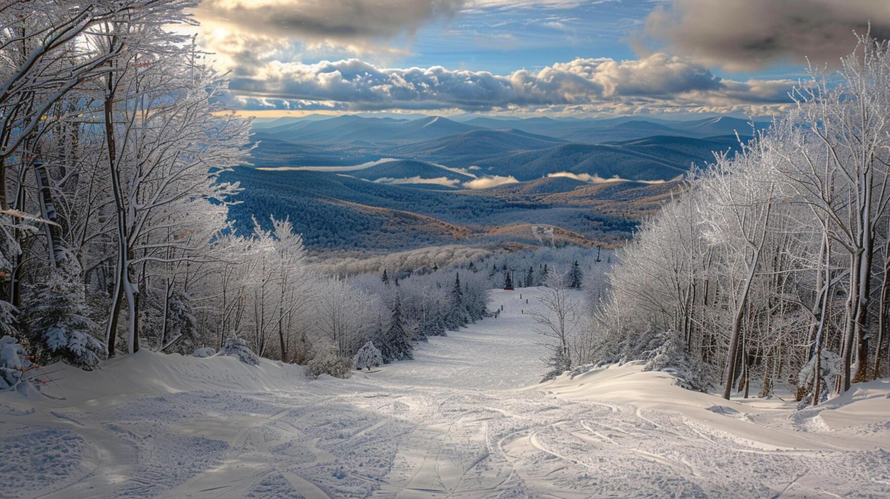 beautiful winter nature landscape amazing mountain photo