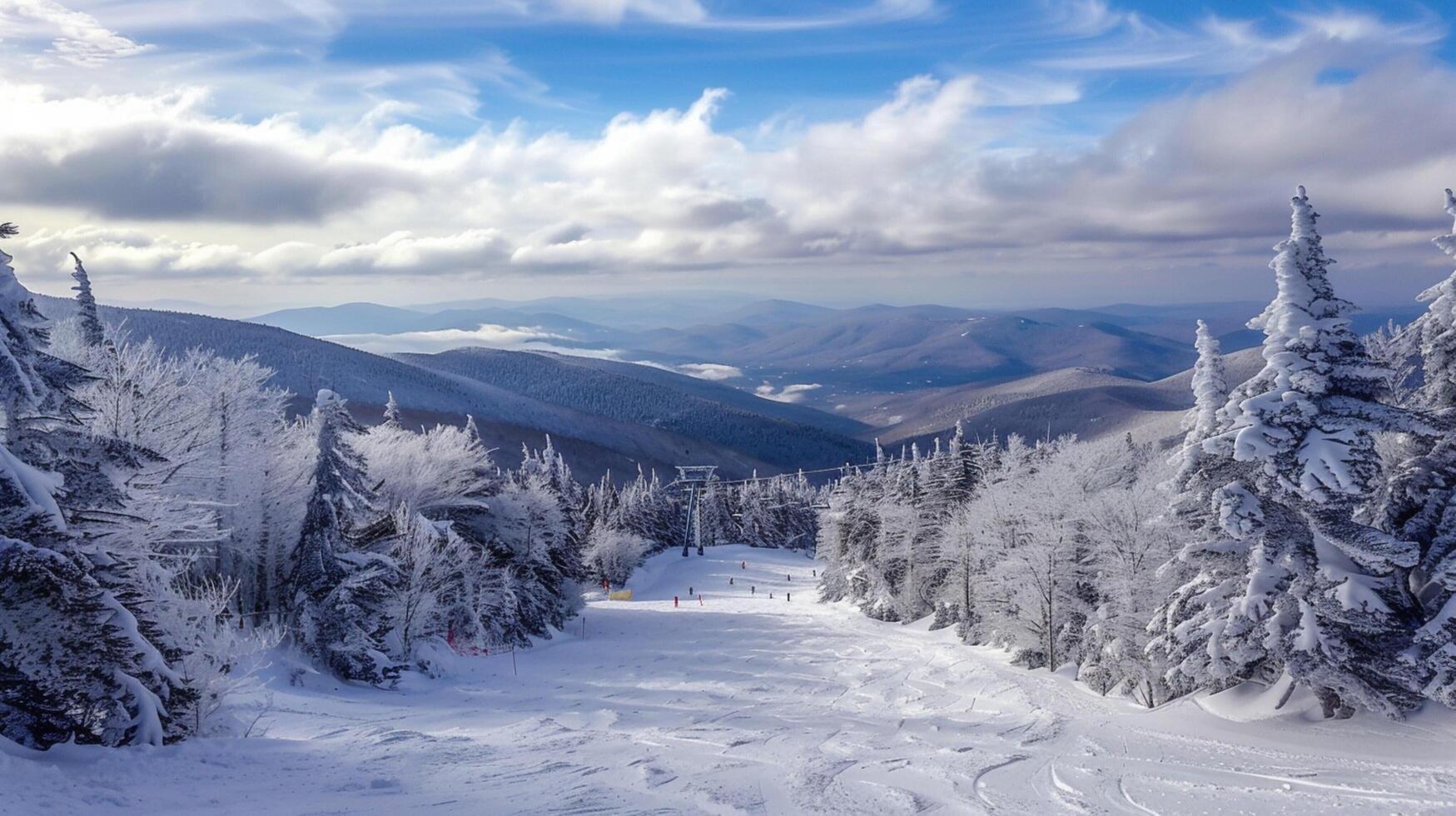 beautiful winter nature landscape amazing mountain photo