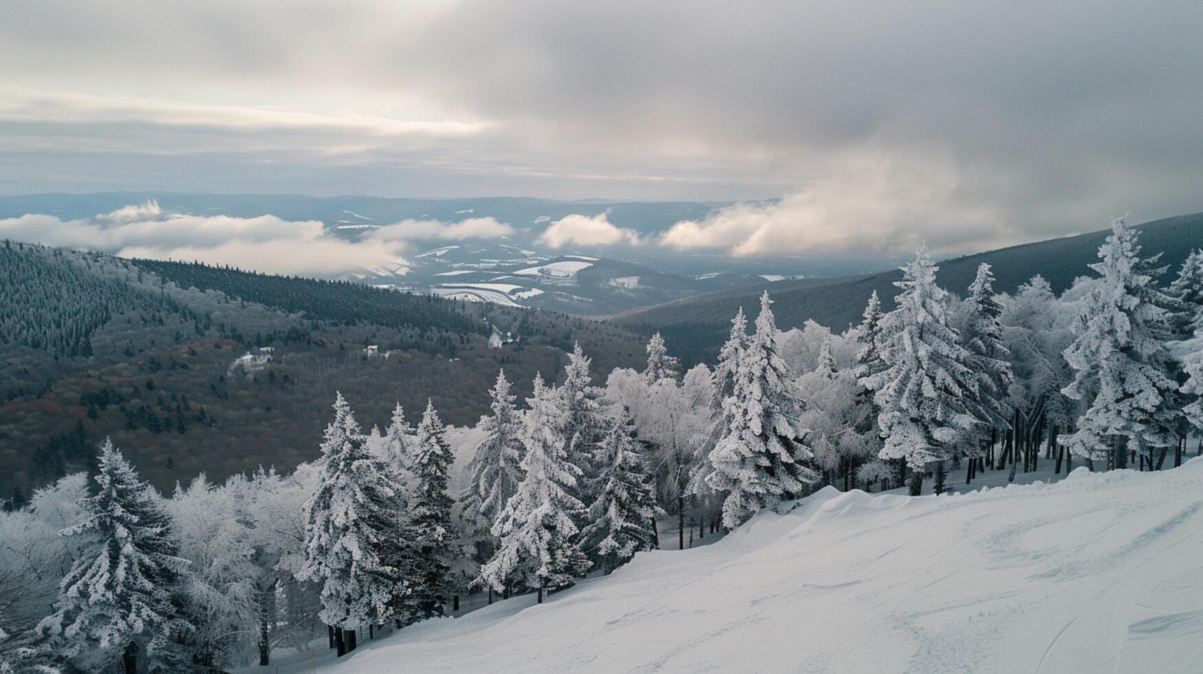 beautiful winter nature landscape amazing mountain photo