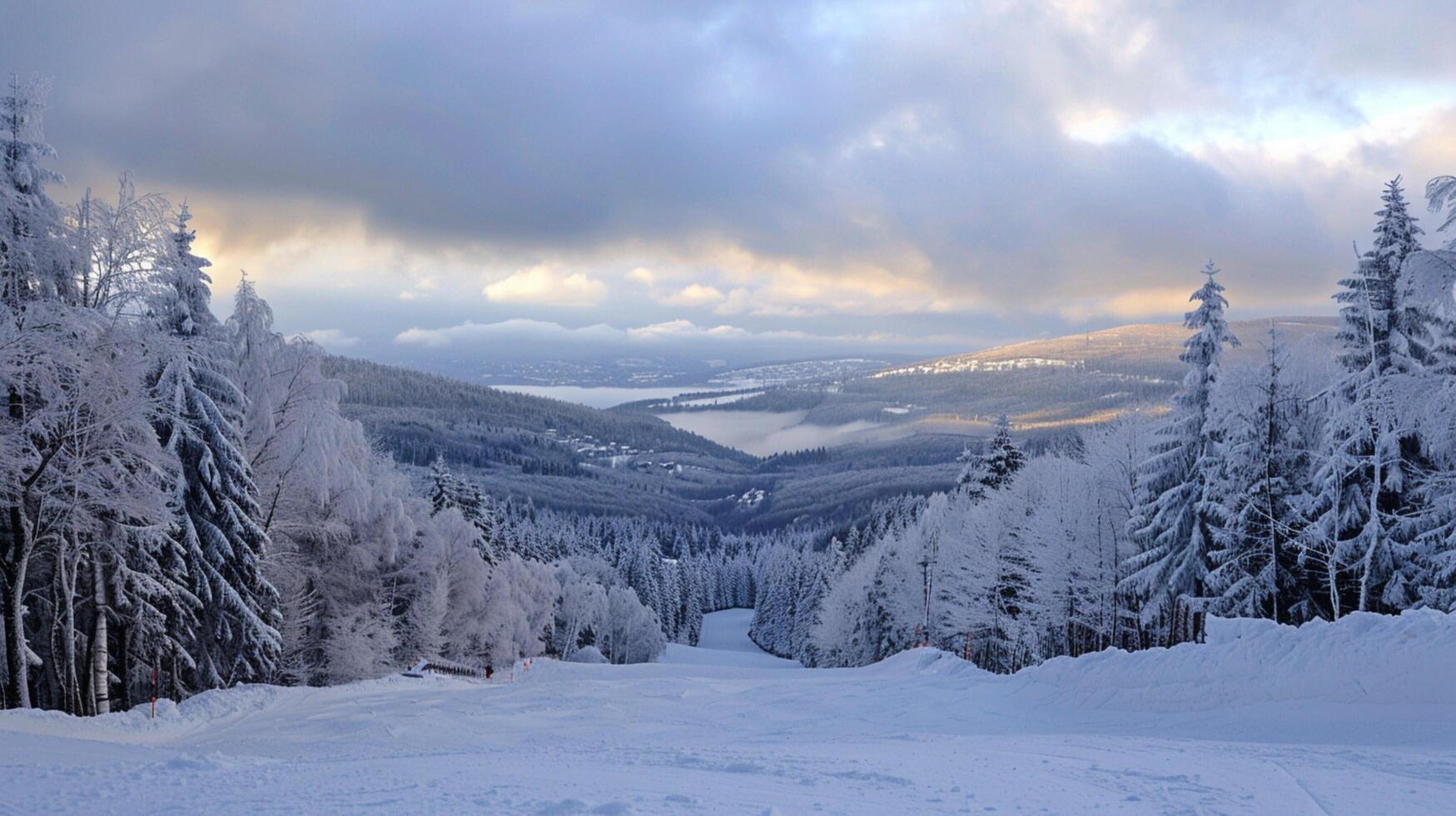 beautiful winter nature landscape amazing mountain photo