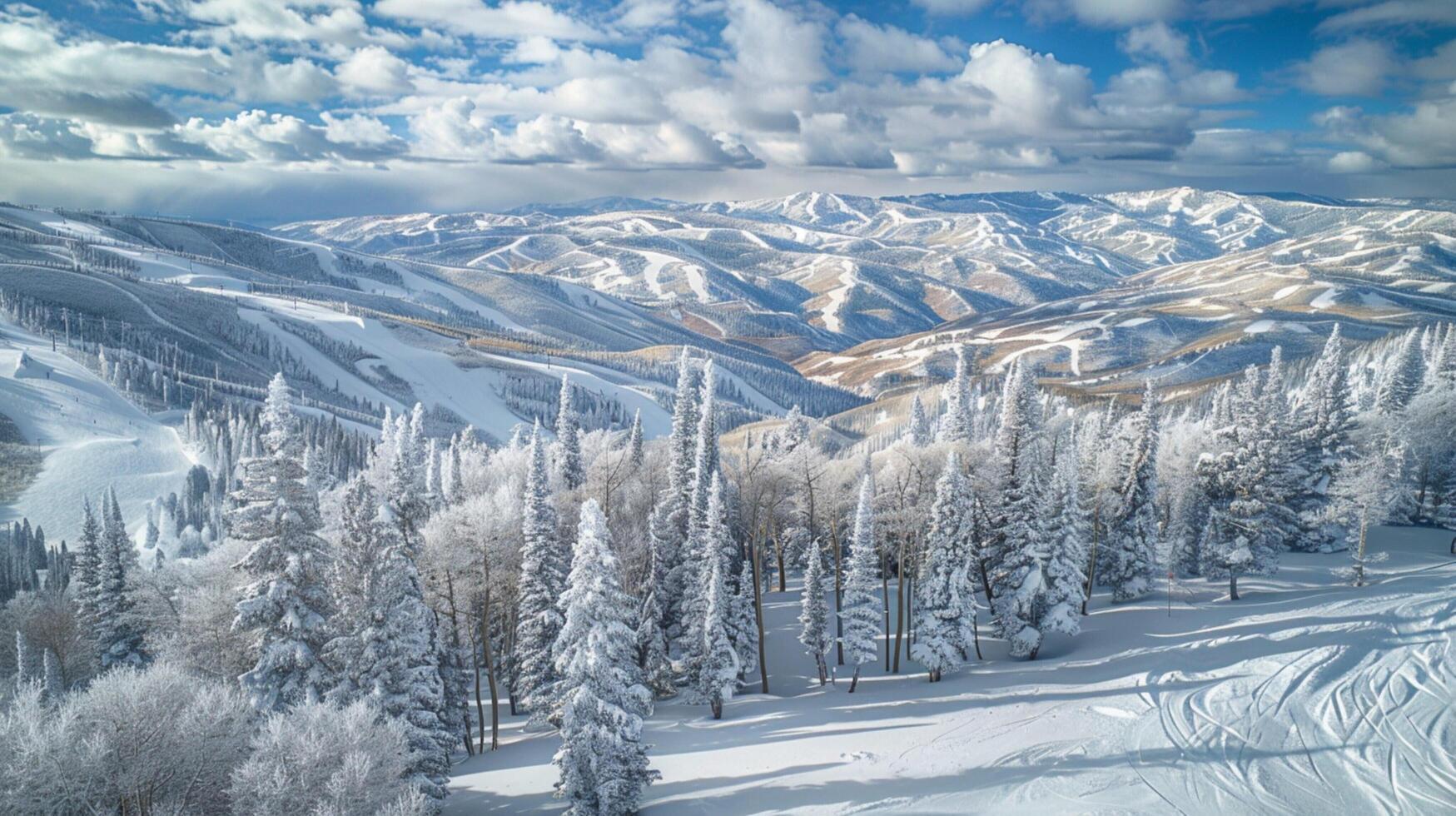 beautiful winter nature landscape amazing mountain photo