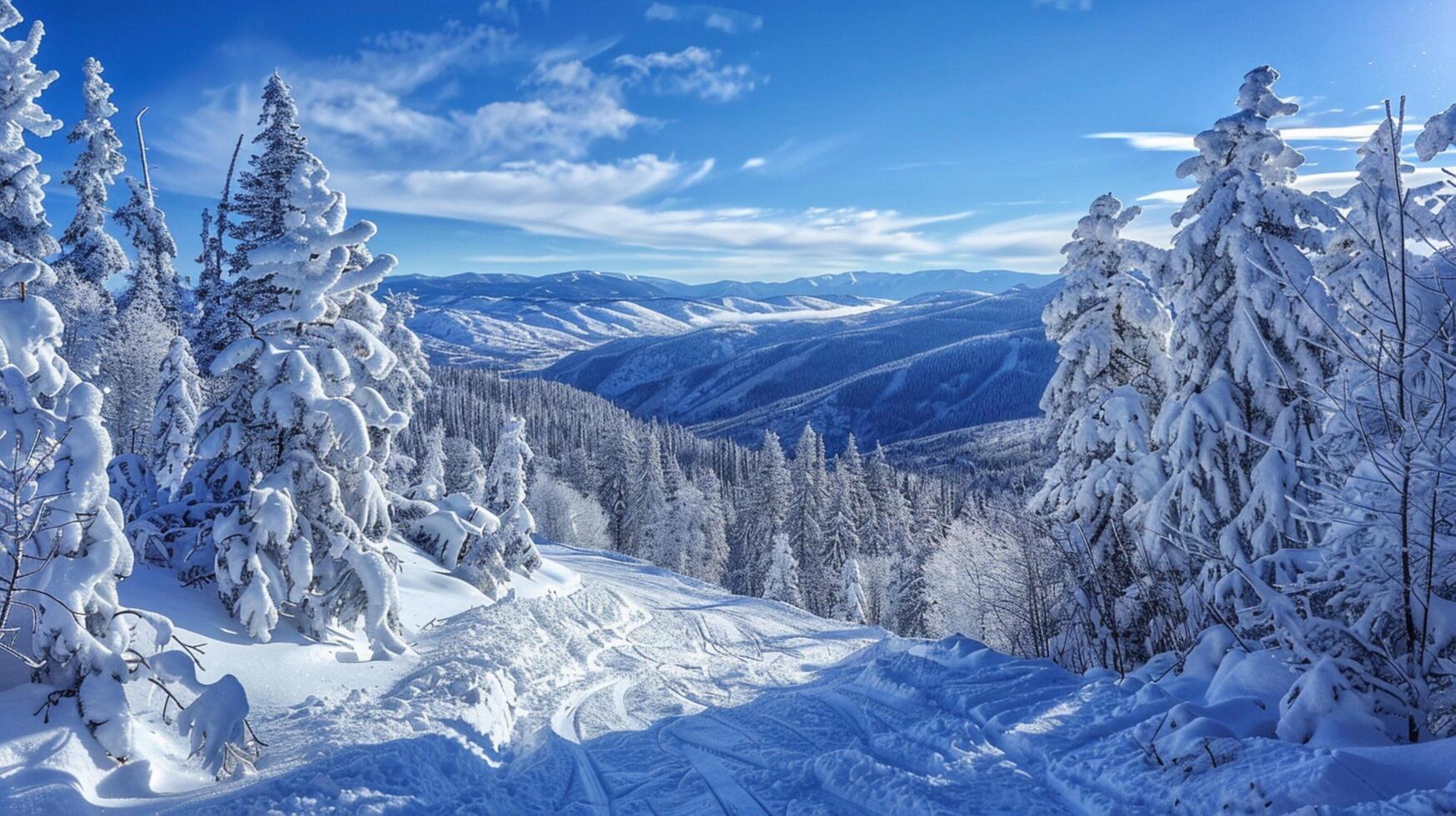 beautiful winter nature landscape amazing mountain photo