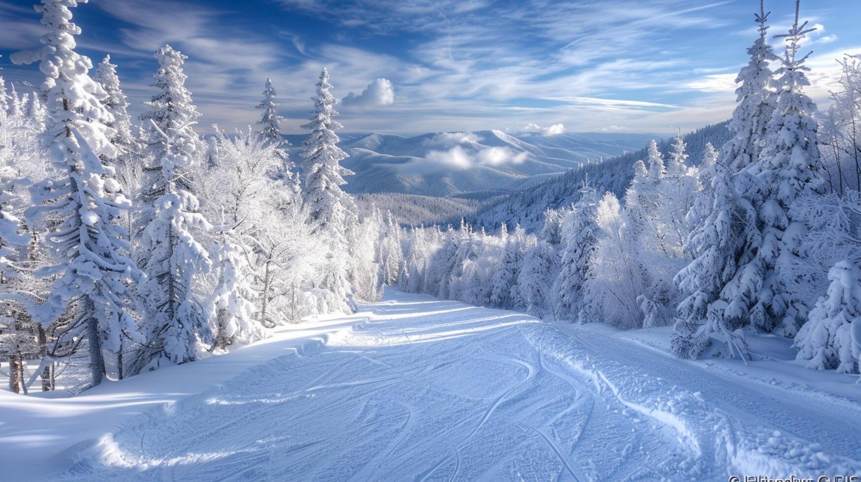 beautiful winter nature landscape amazing mountain photo