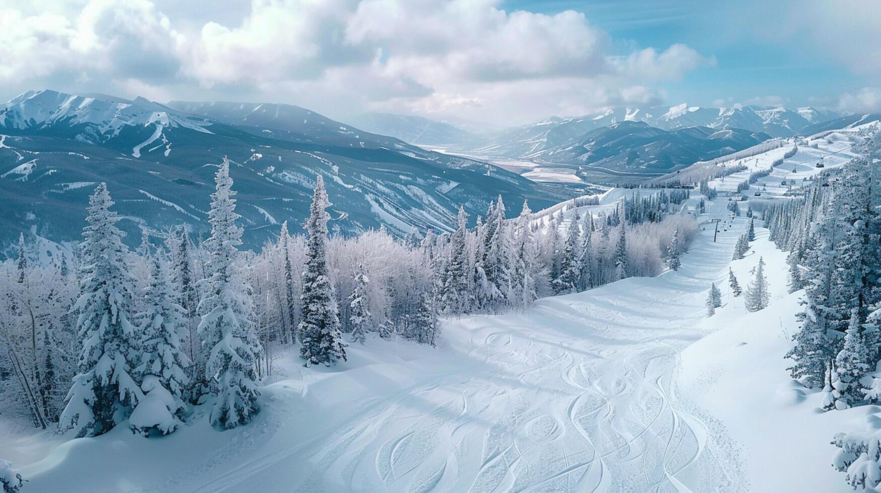 beautiful winter nature landscape amazing mountain photo