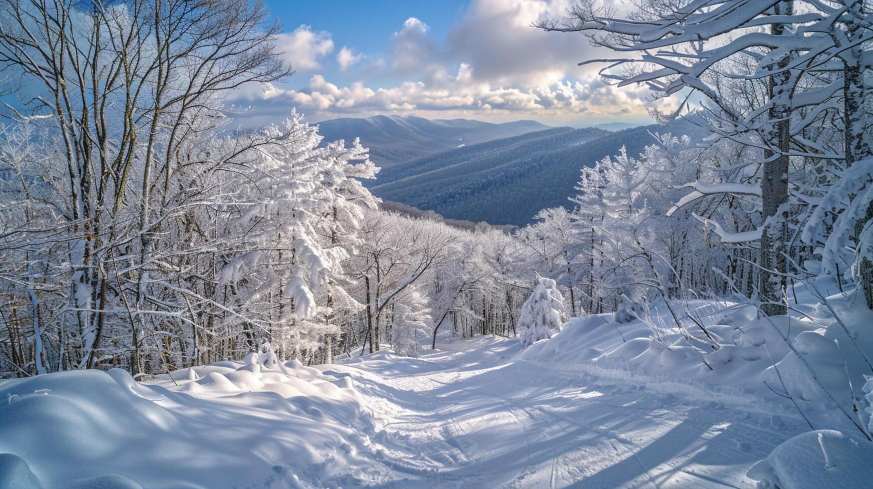 beautiful winter nature landscape amazing mountain photo