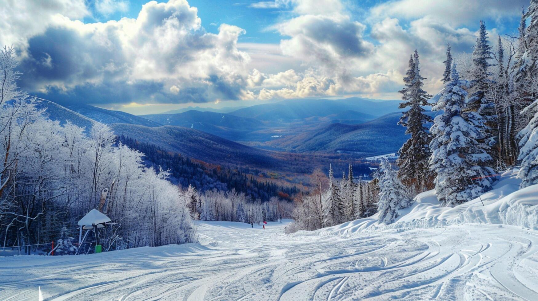 beautiful winter nature landscape amazing mountain photo