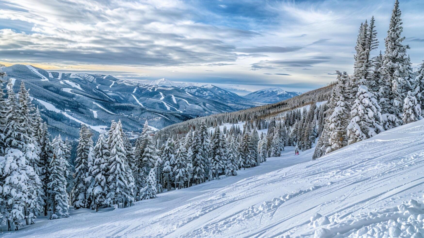 beautiful winter nature landscape amazing mountain photo