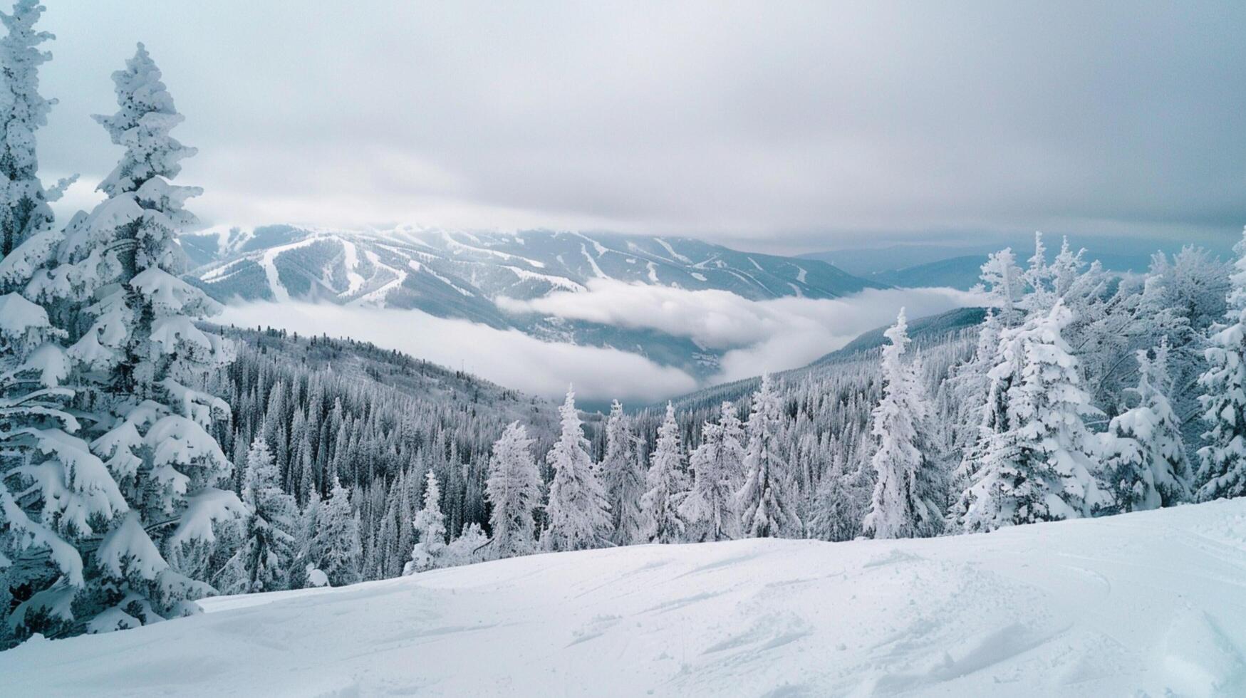 beautiful winter nature landscape amazing mountain photo