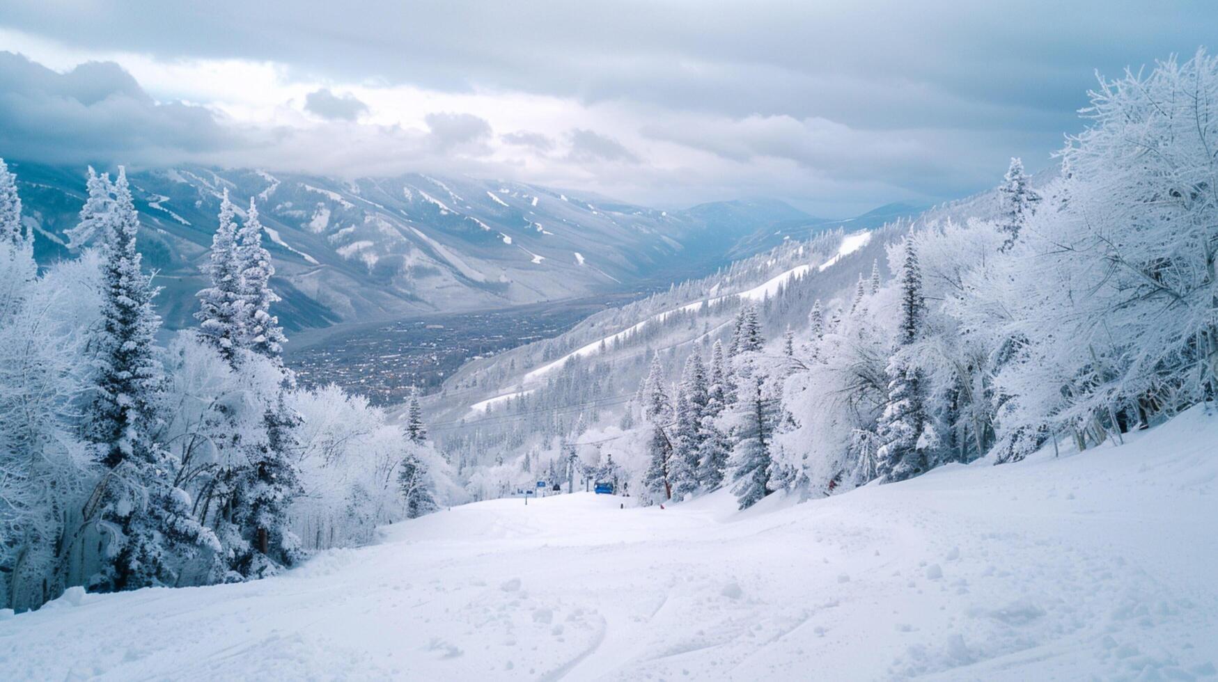 beautiful winter nature landscape amazing mountain photo