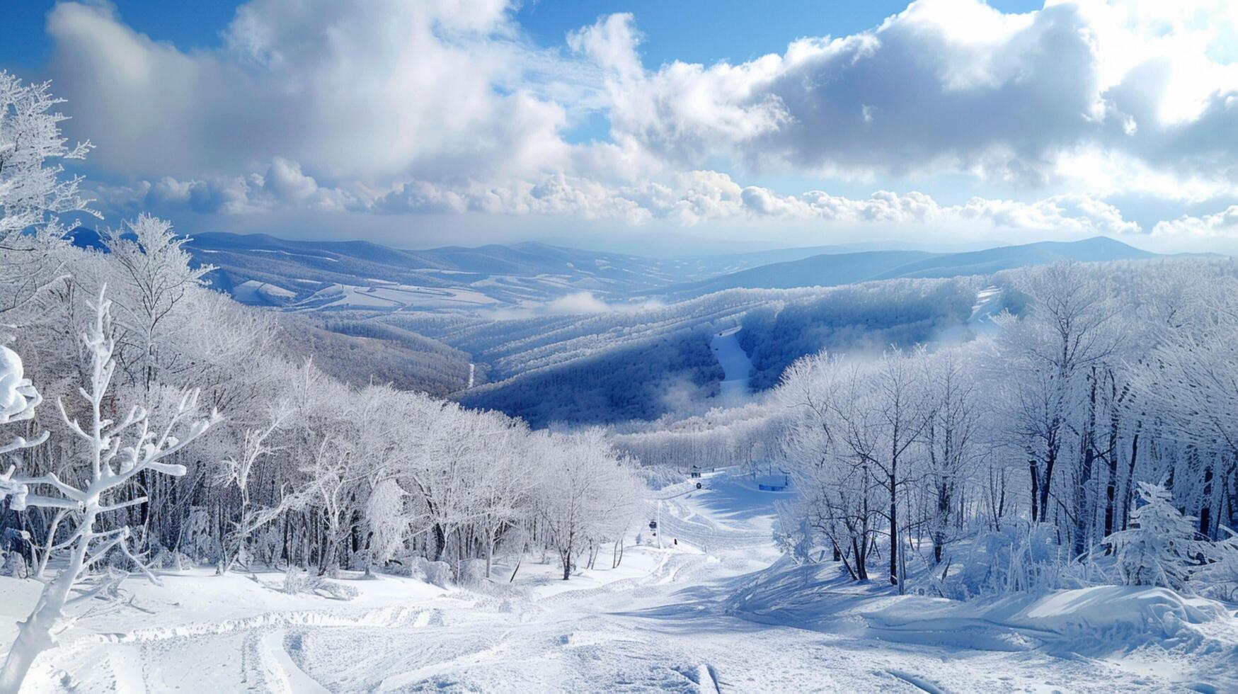 beautiful winter nature landscape amazing mountain photo