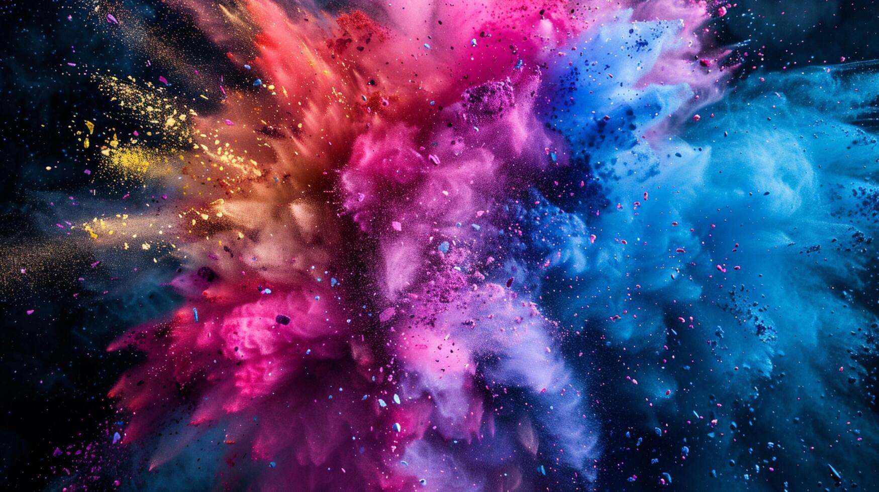 beauty product exploding with vibrant colors photo