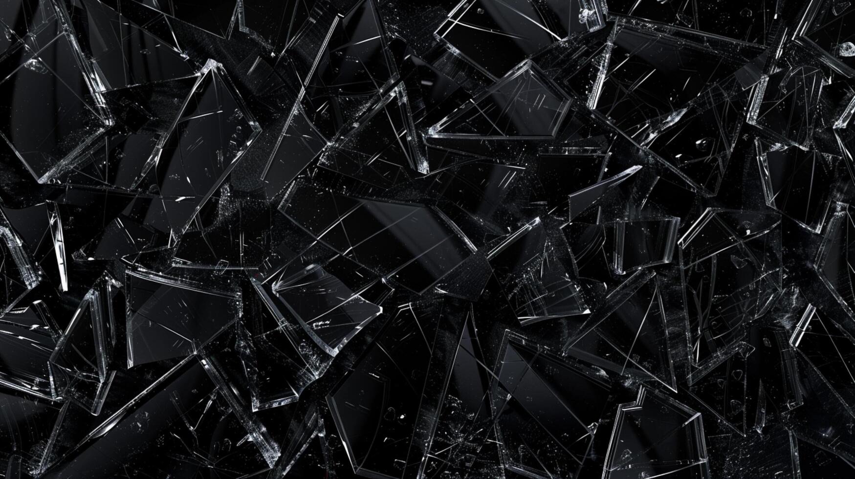 black background with shattered glass texture photo