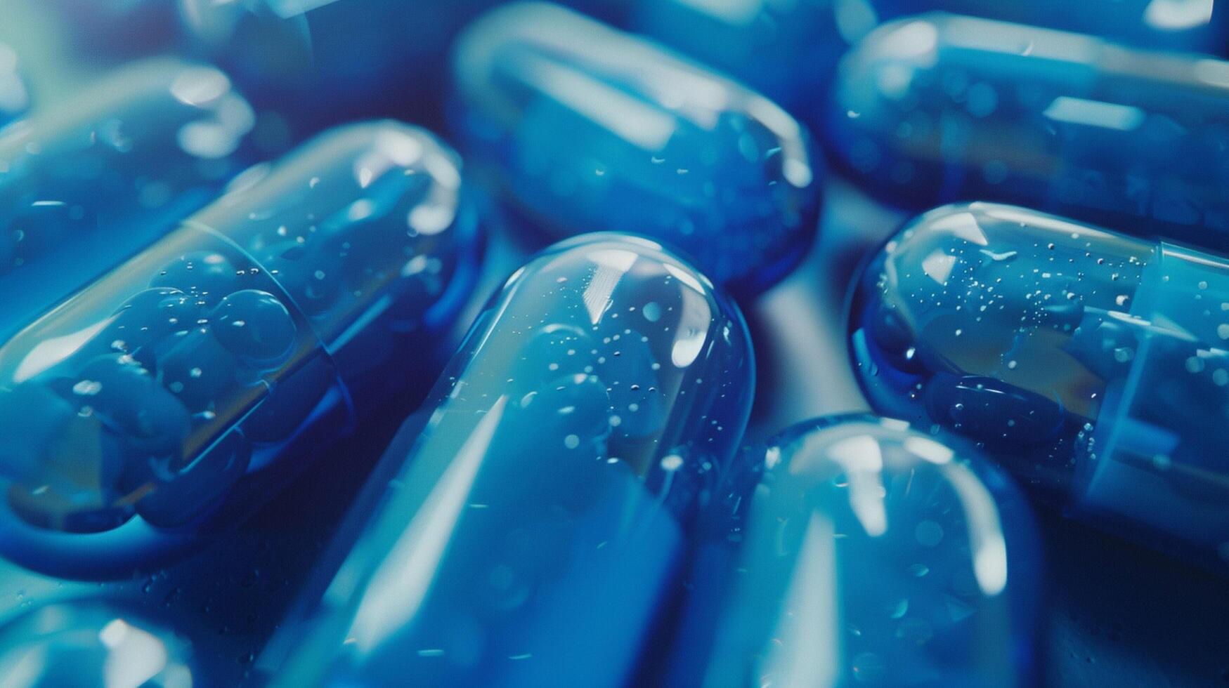 azul antibiótico píldora en laboratorio colección foto