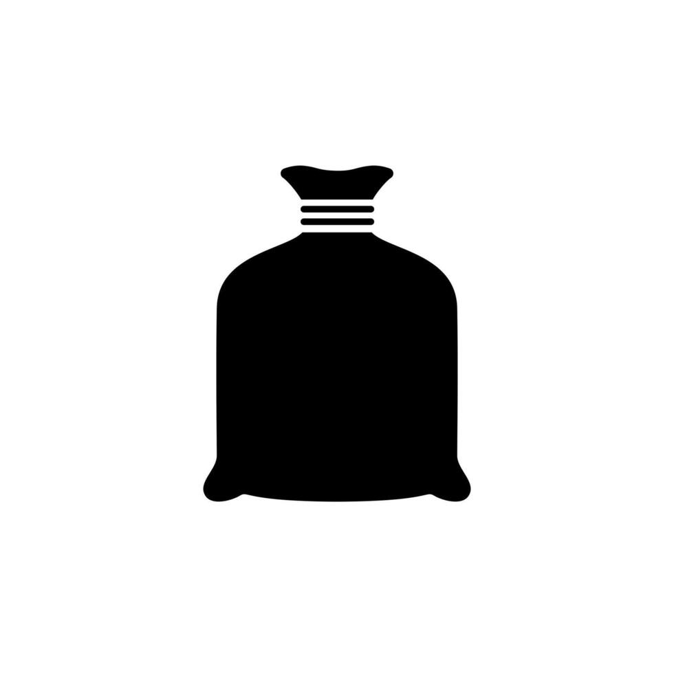 Sack icon. black glyph icon isolated on white background. vector