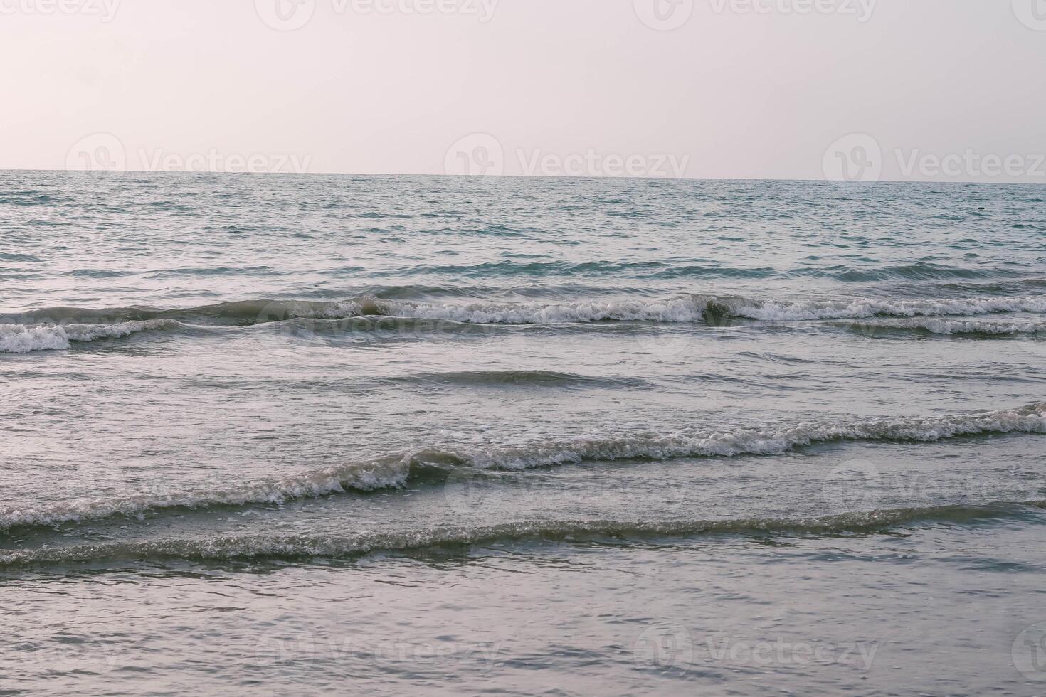 Evening time on the sea beach photo