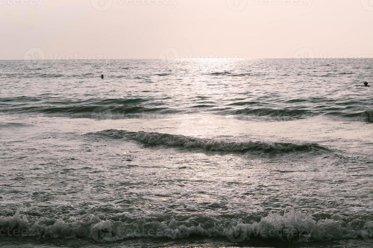 Evening time on the sea beach photo