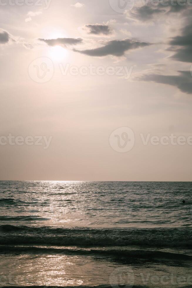 Evening time on the sea beach photo