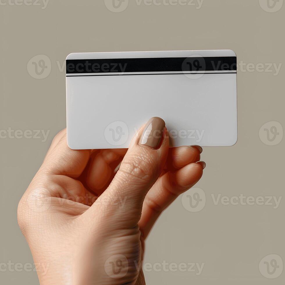 Empty credit card for customization. photo