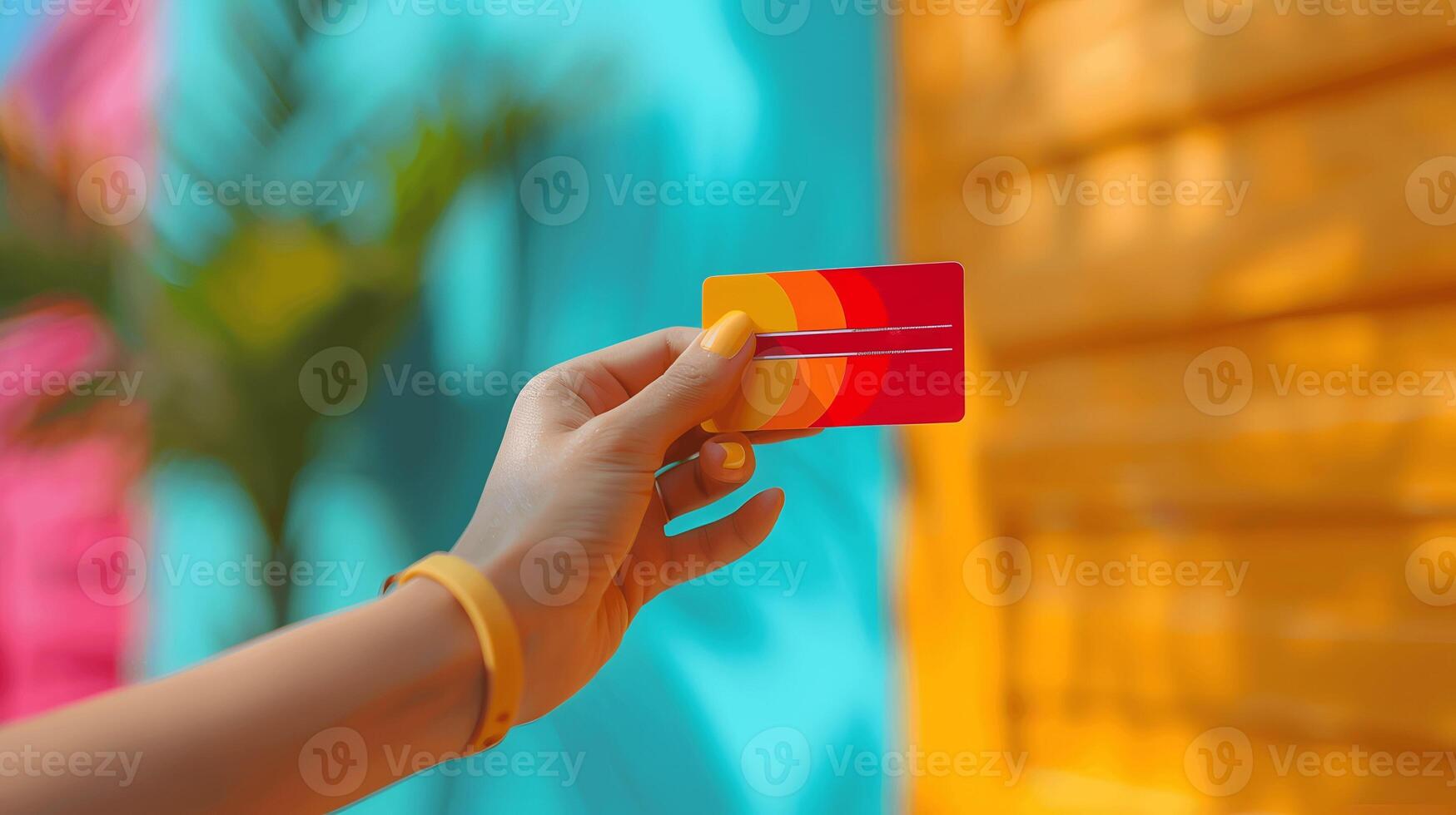 Clean design space on credit card. photo