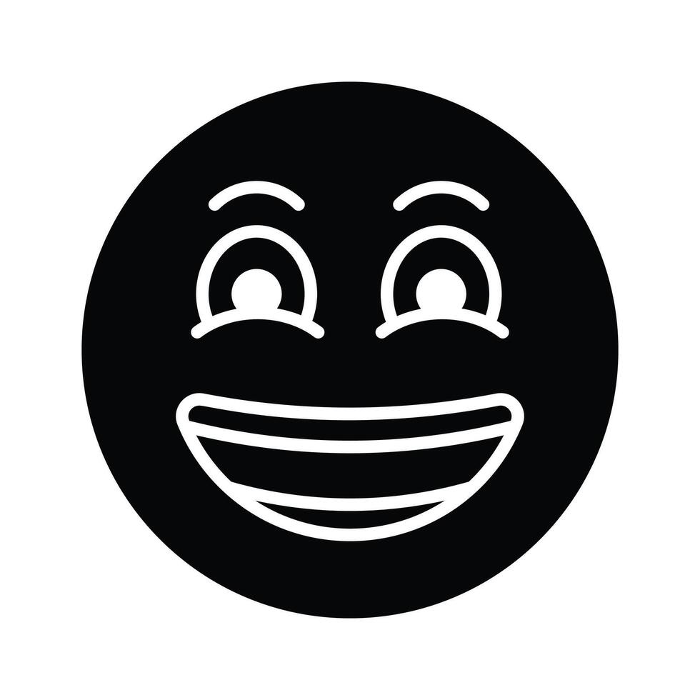 Enthusiastic emoji icon, happy face design vector