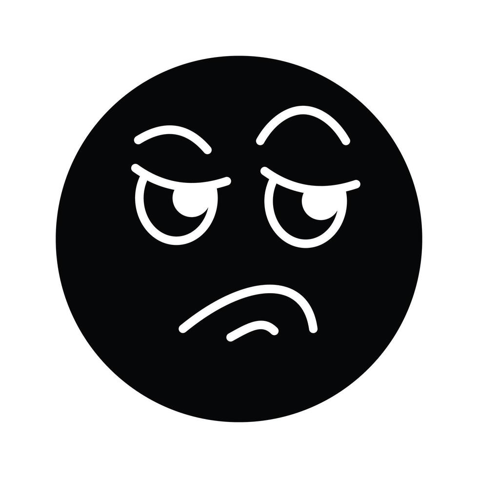 Pixel perfect icon of jealous emoji, isolated on white background vector