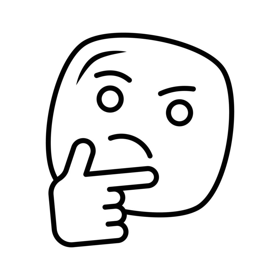 Well designed thinking emoji icon design, ready to use premium vector