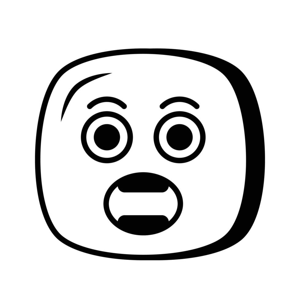 Oh My God expression emoji design, editable vector