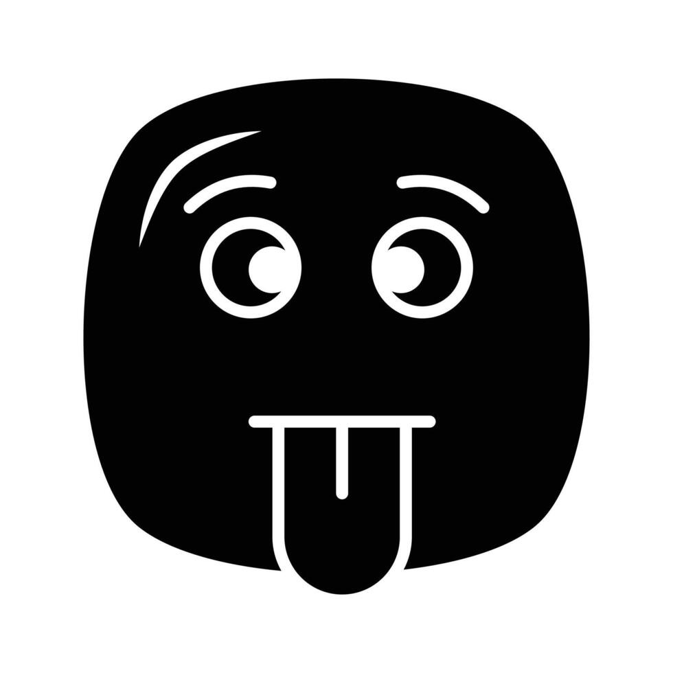 Visually perfect dumb emoji icon design, easy to use and download vector
