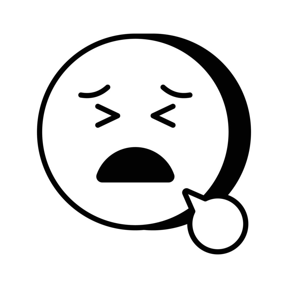 Unique and premium of tired emoji, editable icon vector