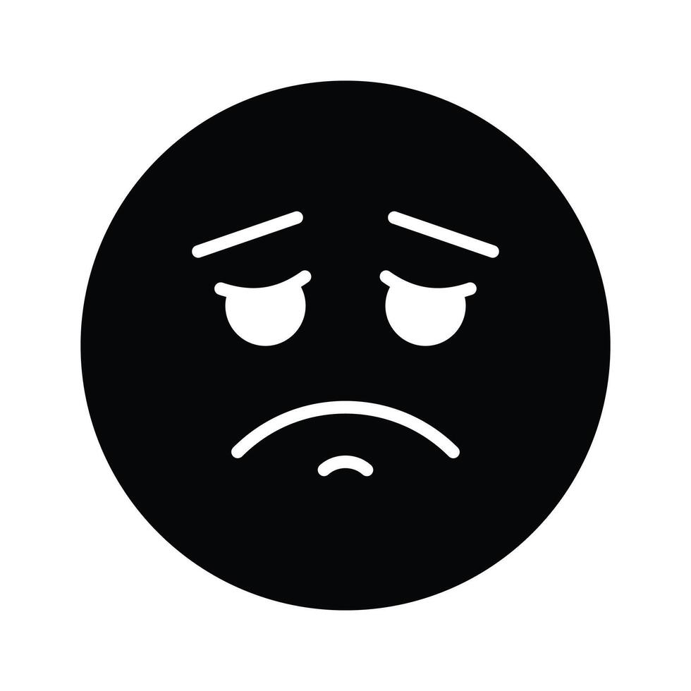 Get your hands on perfectly designed sad emoji icon, customizable vector
