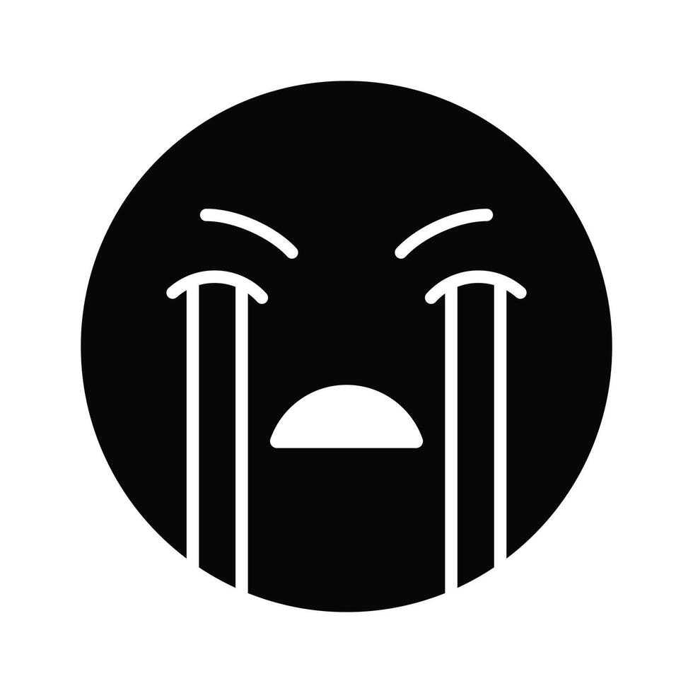 Get this amazing crying emoji design, customizable vector