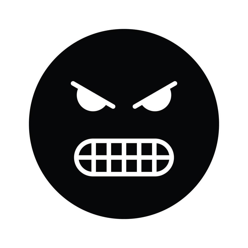 Hate emoji design in trendy style, ready to use icon vector