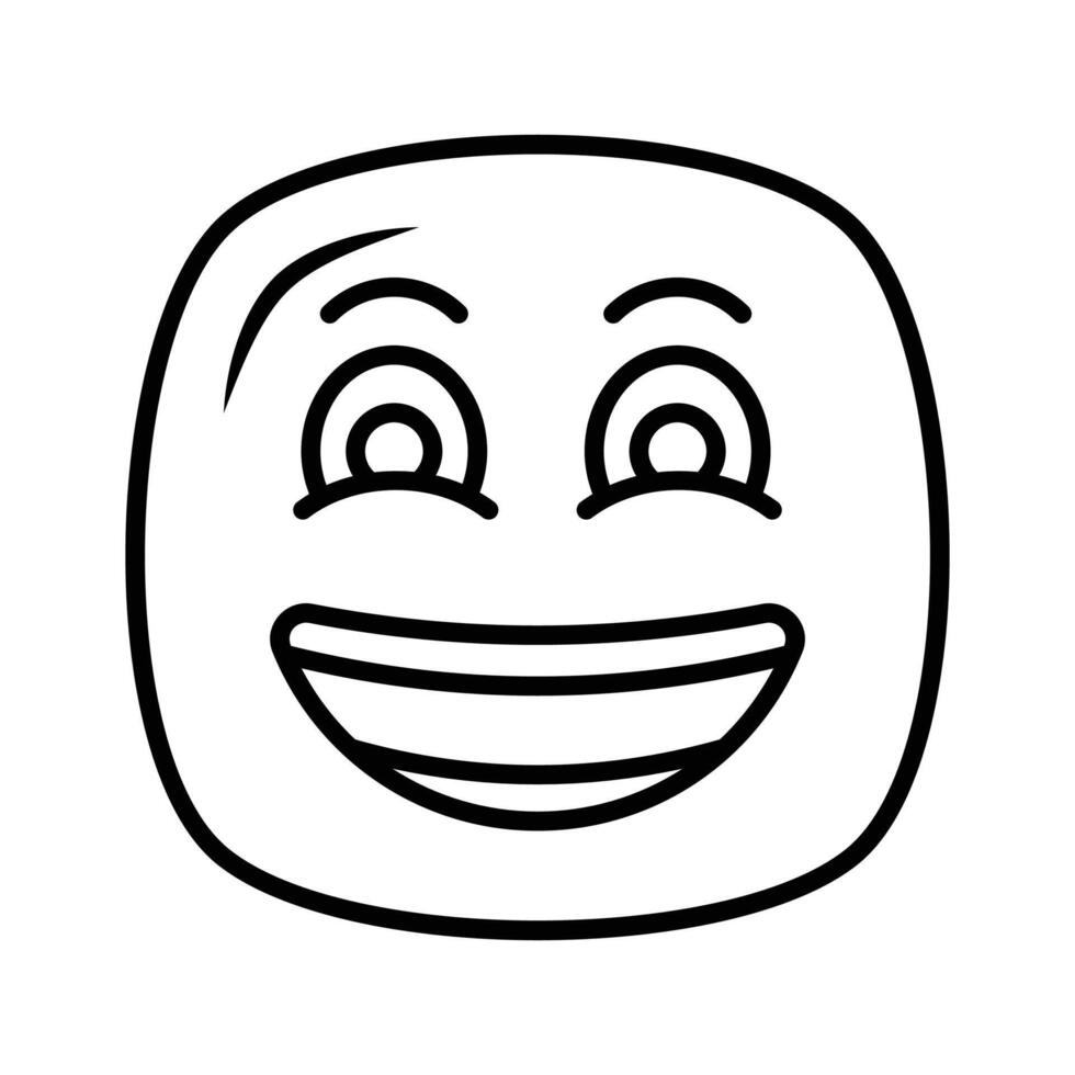 Enthusiastic emoji icon, happy face design vector