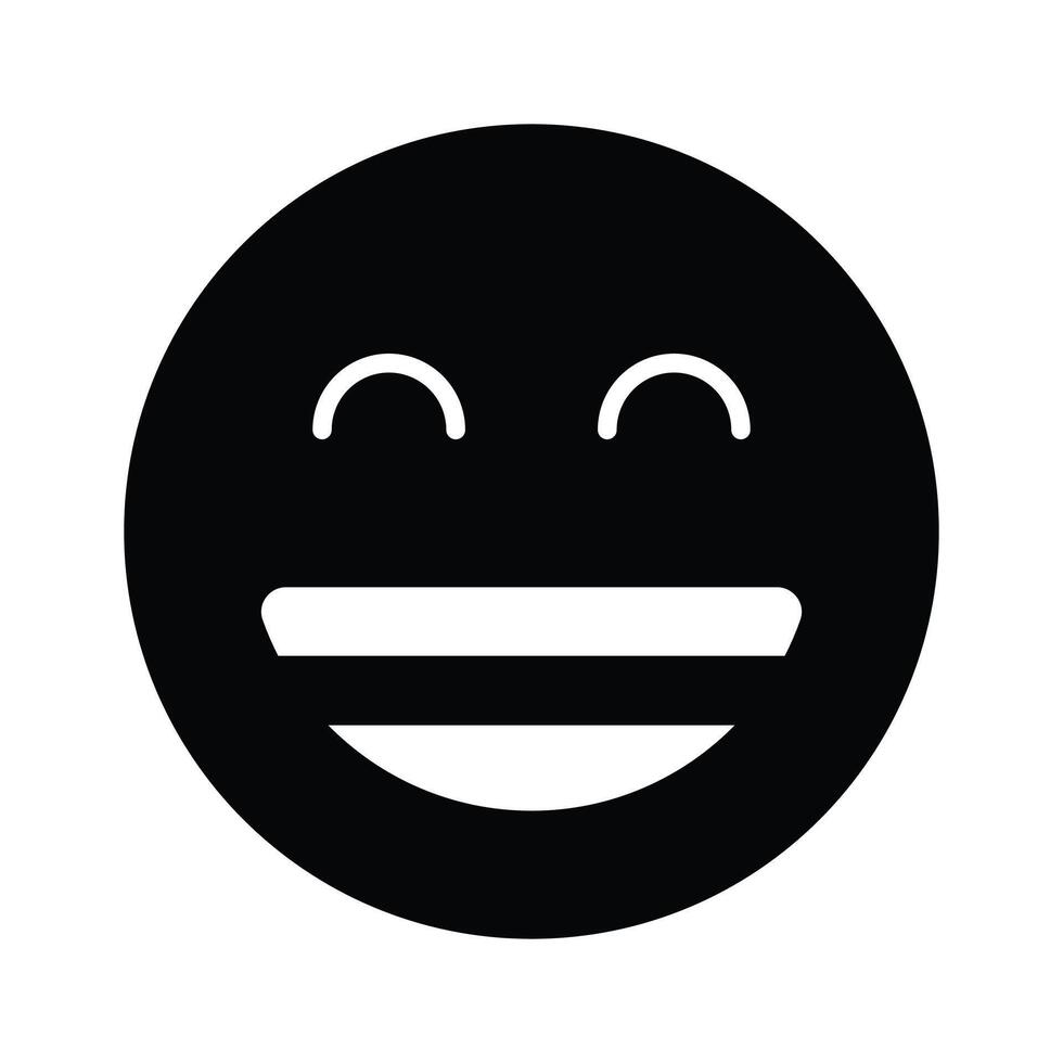 Enthusiastic emoji icon, happy face design vector