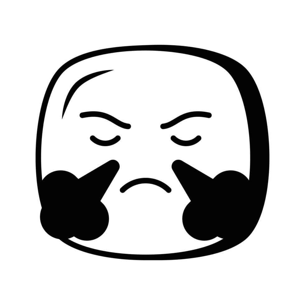 Have a look at this creative icon of frustrated emoji, trendy style vector