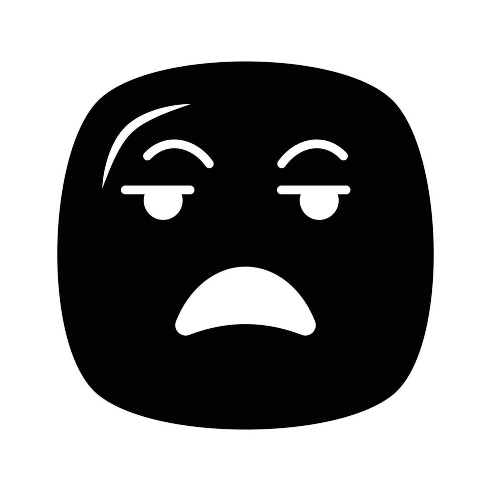 Irritated emoji design, ready to use and download premium vector