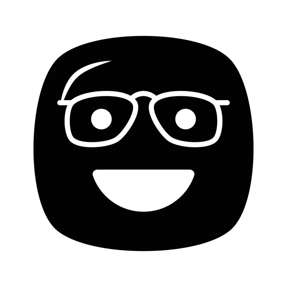 nerd emoji icono diseño, Listo para prima utilizar vector