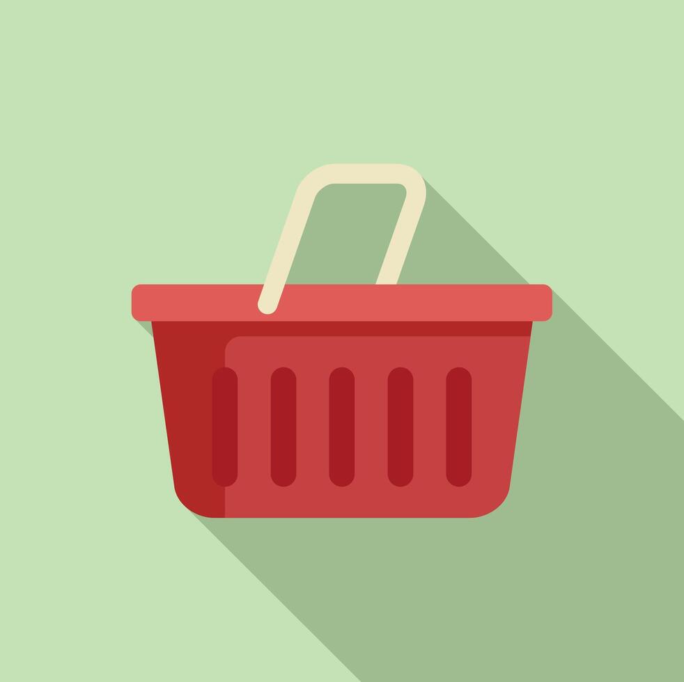 Shopping basket icon flat . Store sale online vector