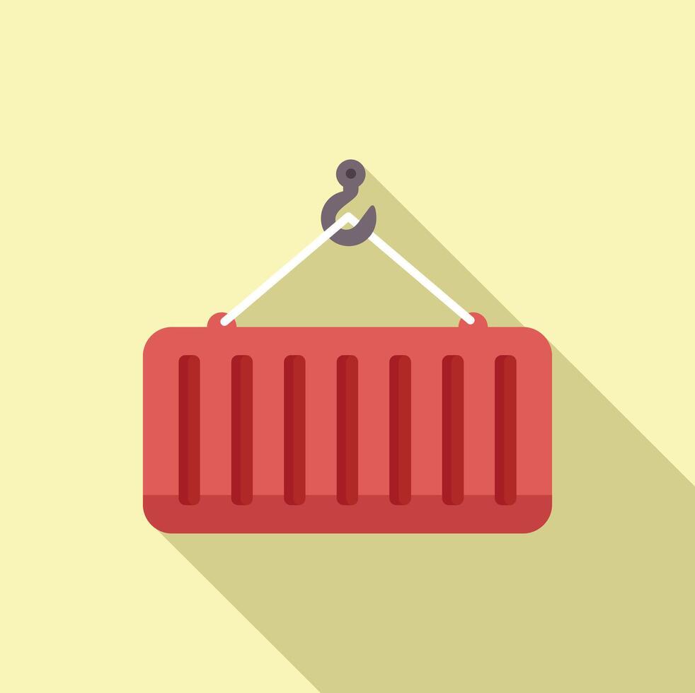 Cargo parcels container icon flat . Package delivery vector
