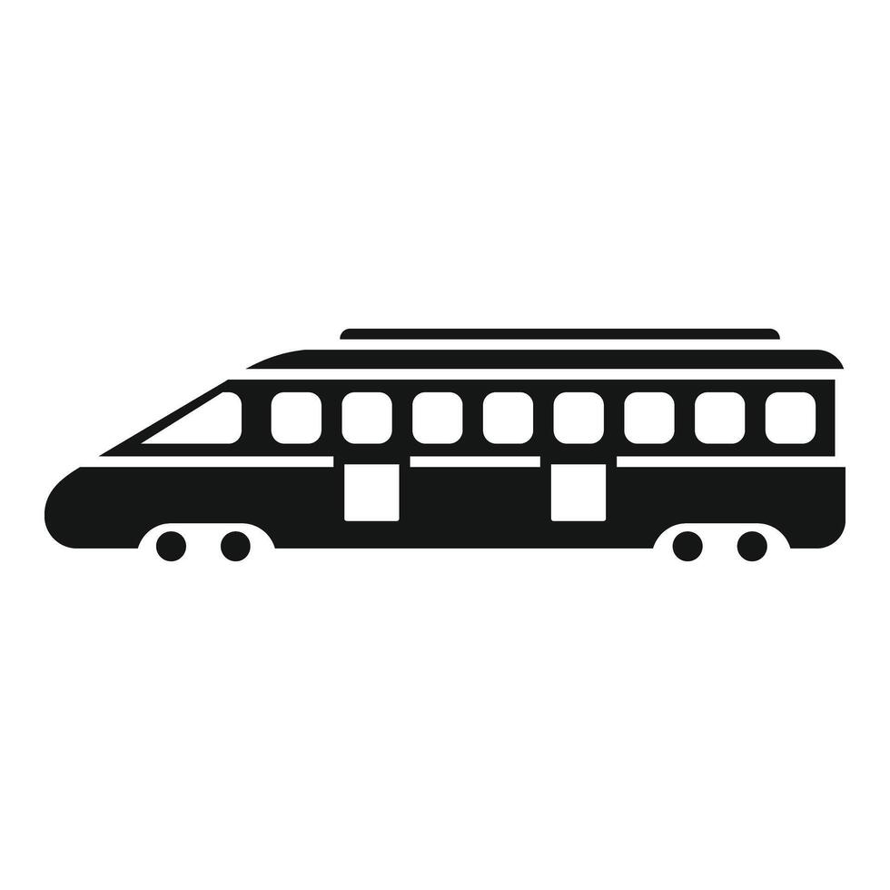 Ecology fast train icon simple . Public transport vector
