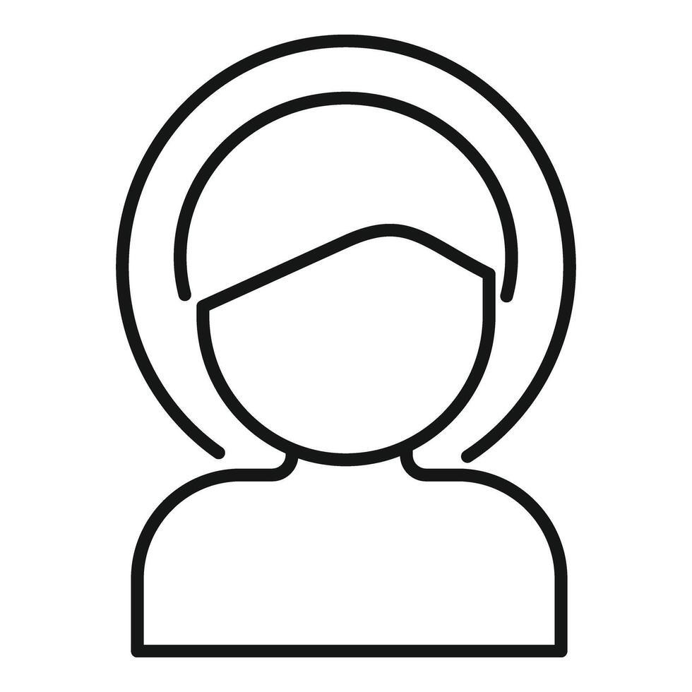 Saint person icon outline . Art image vector