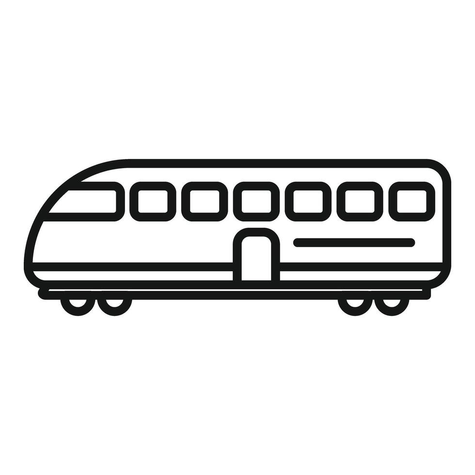 moderno viaje tren icono contorno . alto velocidad vector