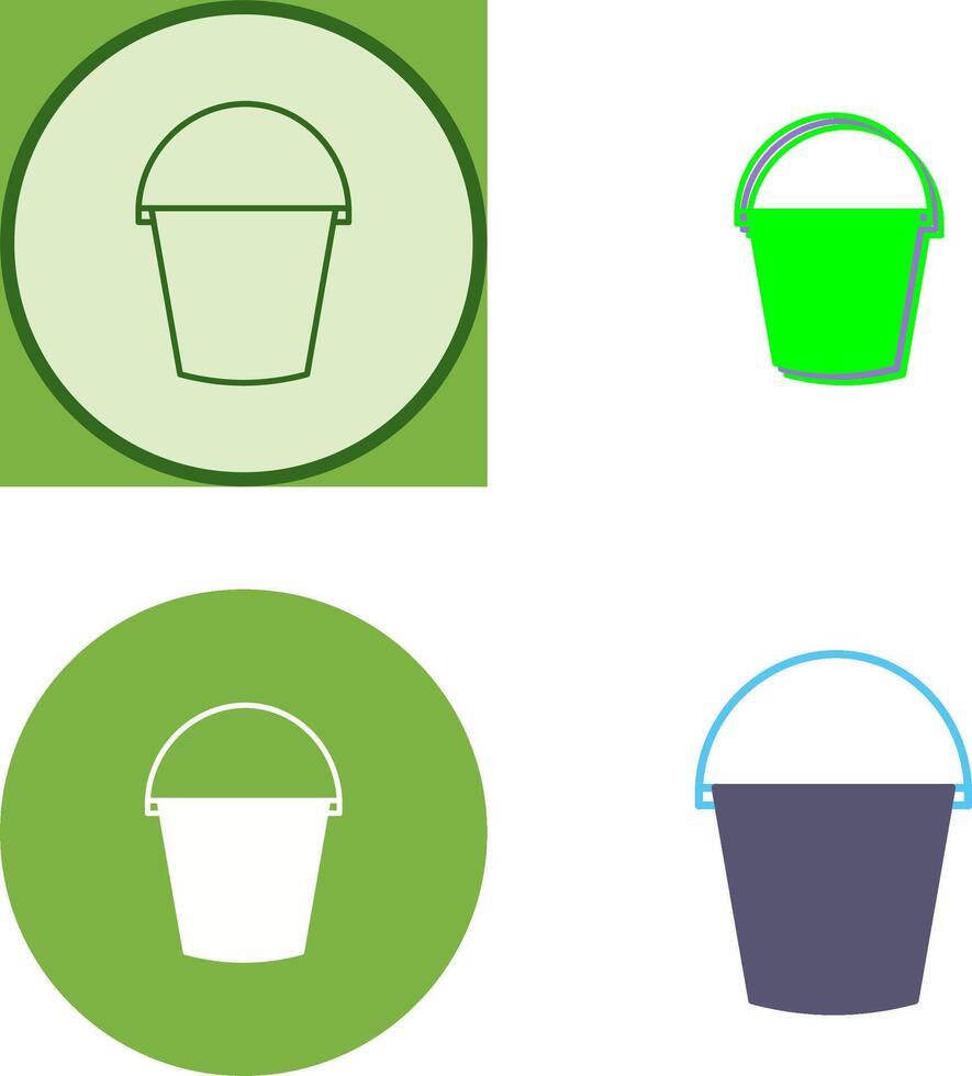 Water Bucket Icon Design vector