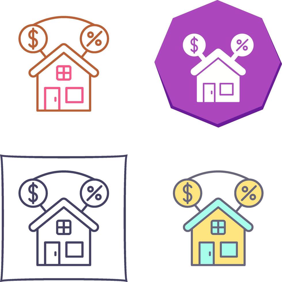 Mortgage Icon Design vector