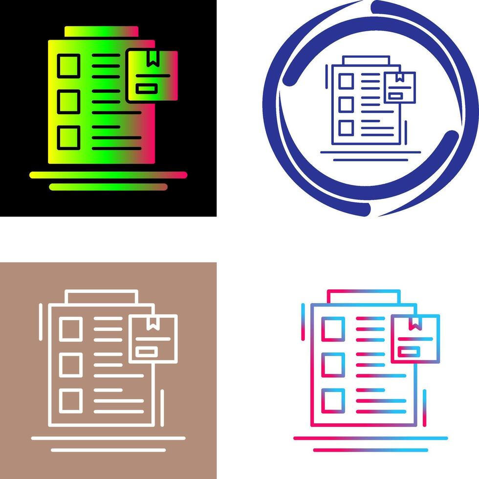 Order List Icon Design vector