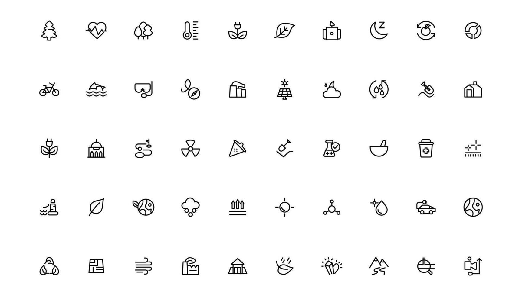 Ecology icons set. Nature icon. Eco green icons.Outline icon . vector